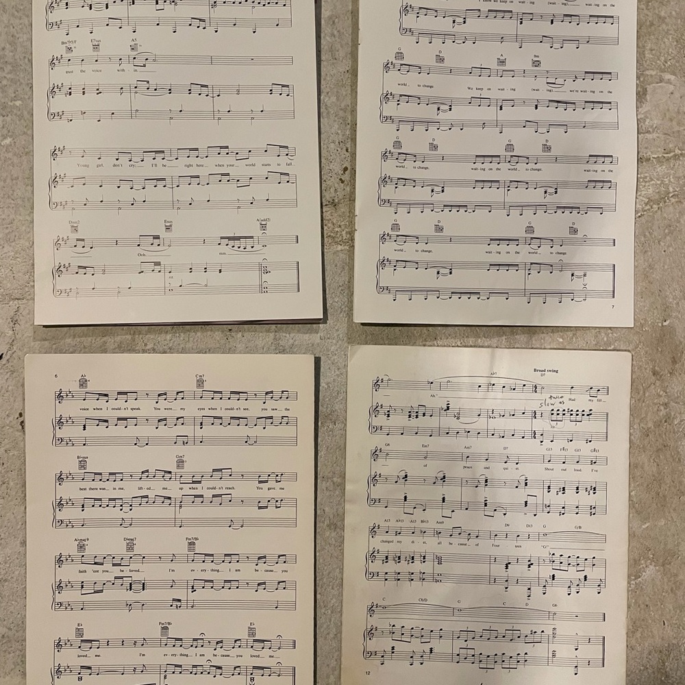 Sheet music (piano / vocals)